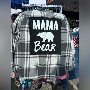 Bass • Flannel button down.Mama Bear heavy soft flannel